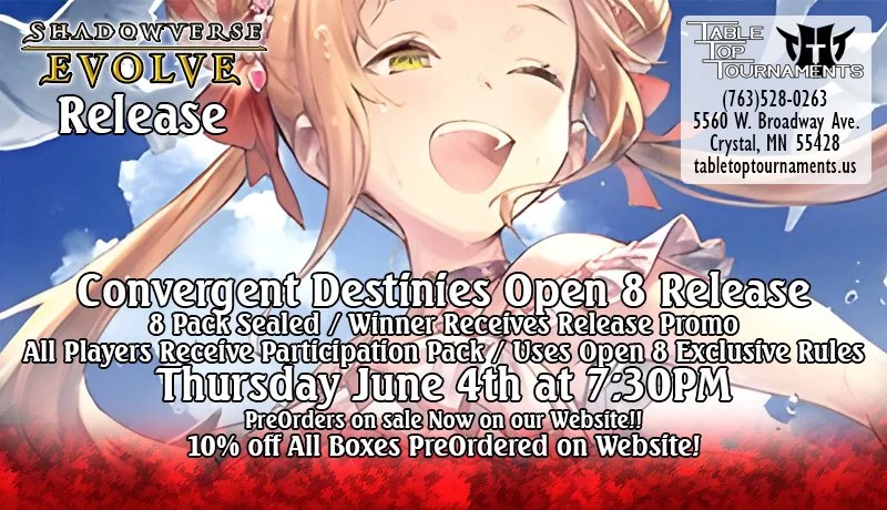 SDV Convergent Destinies Open 8 Release (Thurs June 4th: 7:30 PM)