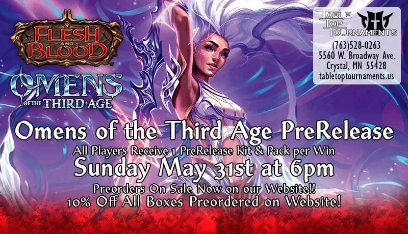 FAB PreRelease: Omens of the Third Age (Sun May 31st: 6 PM)