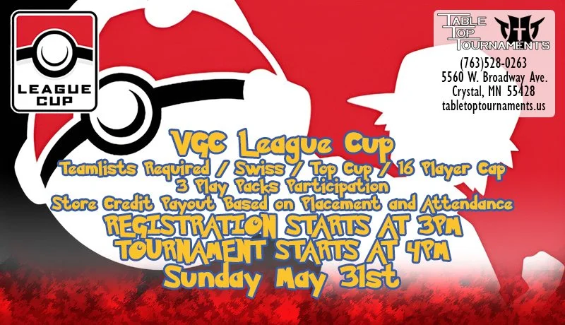 PKM VGC: League Cup (Sun May 31st: Reg 3PM / Start 4PM)