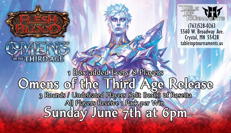 FAB Release: Omens of the Third Age (Sun June 7th: 6 PM)