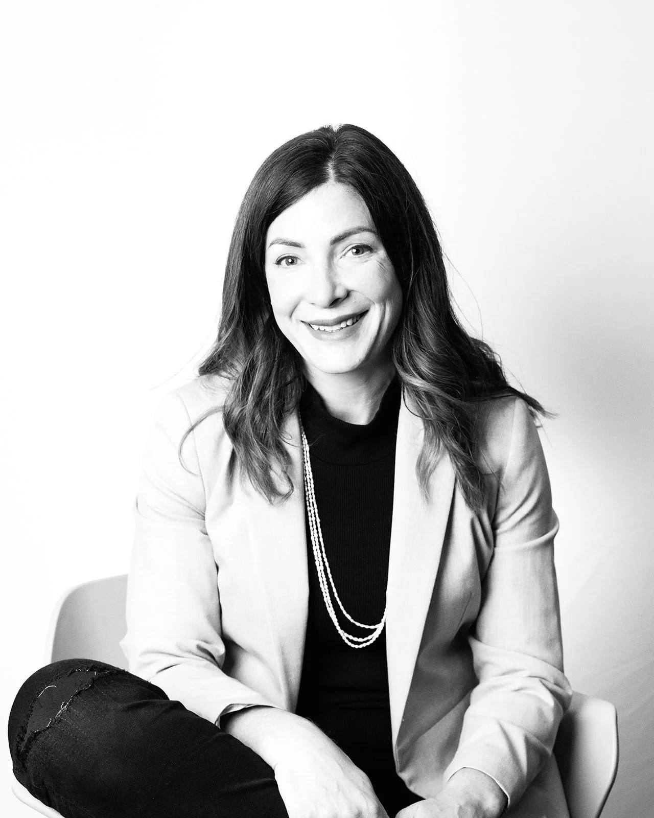 A black and white portrait of Kathryn Robinson