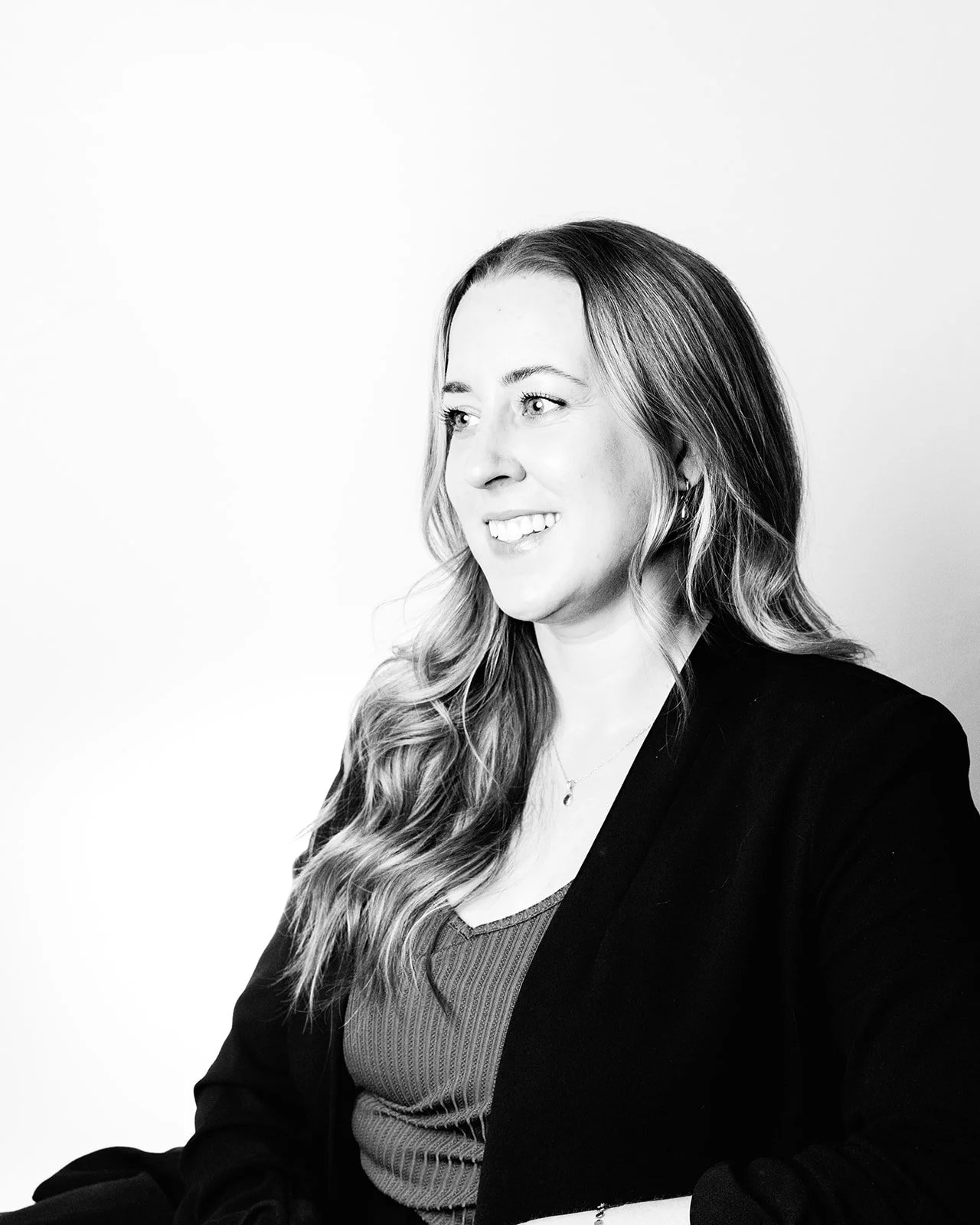 Jaicee Payette portrait in black and white