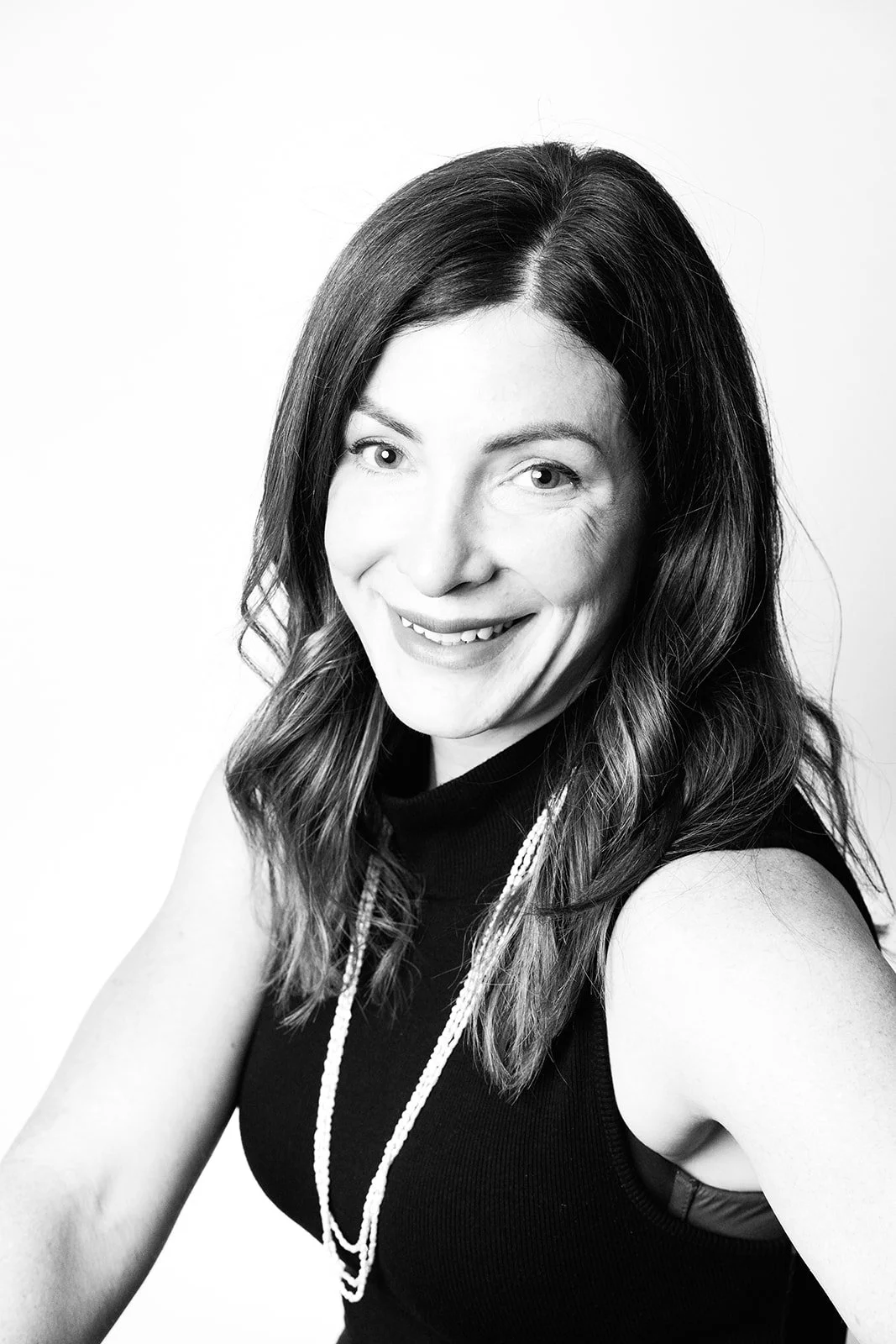 Kathryn Robinson portrait in black and white