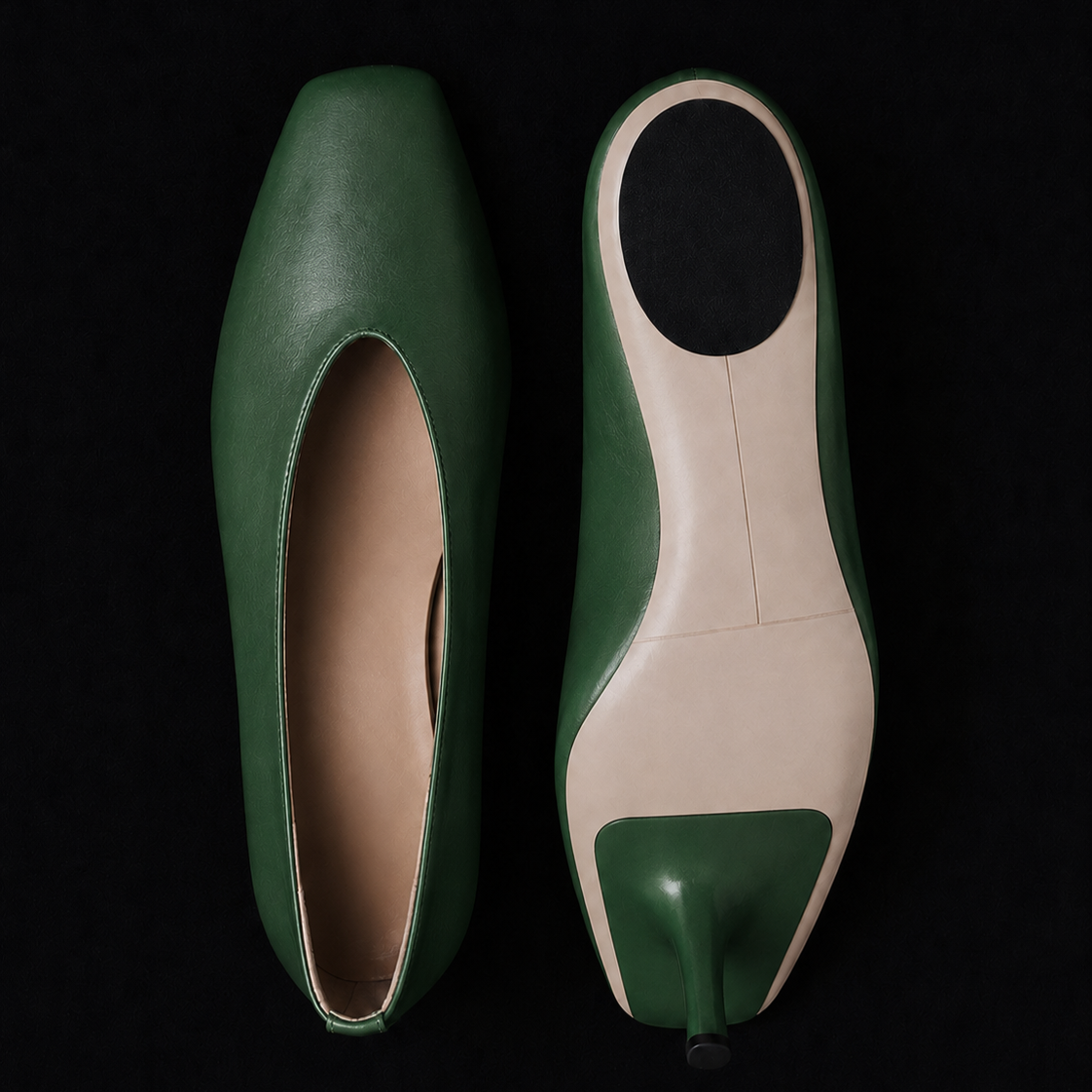 Green designer heels selected for personal styling and special occasion styling