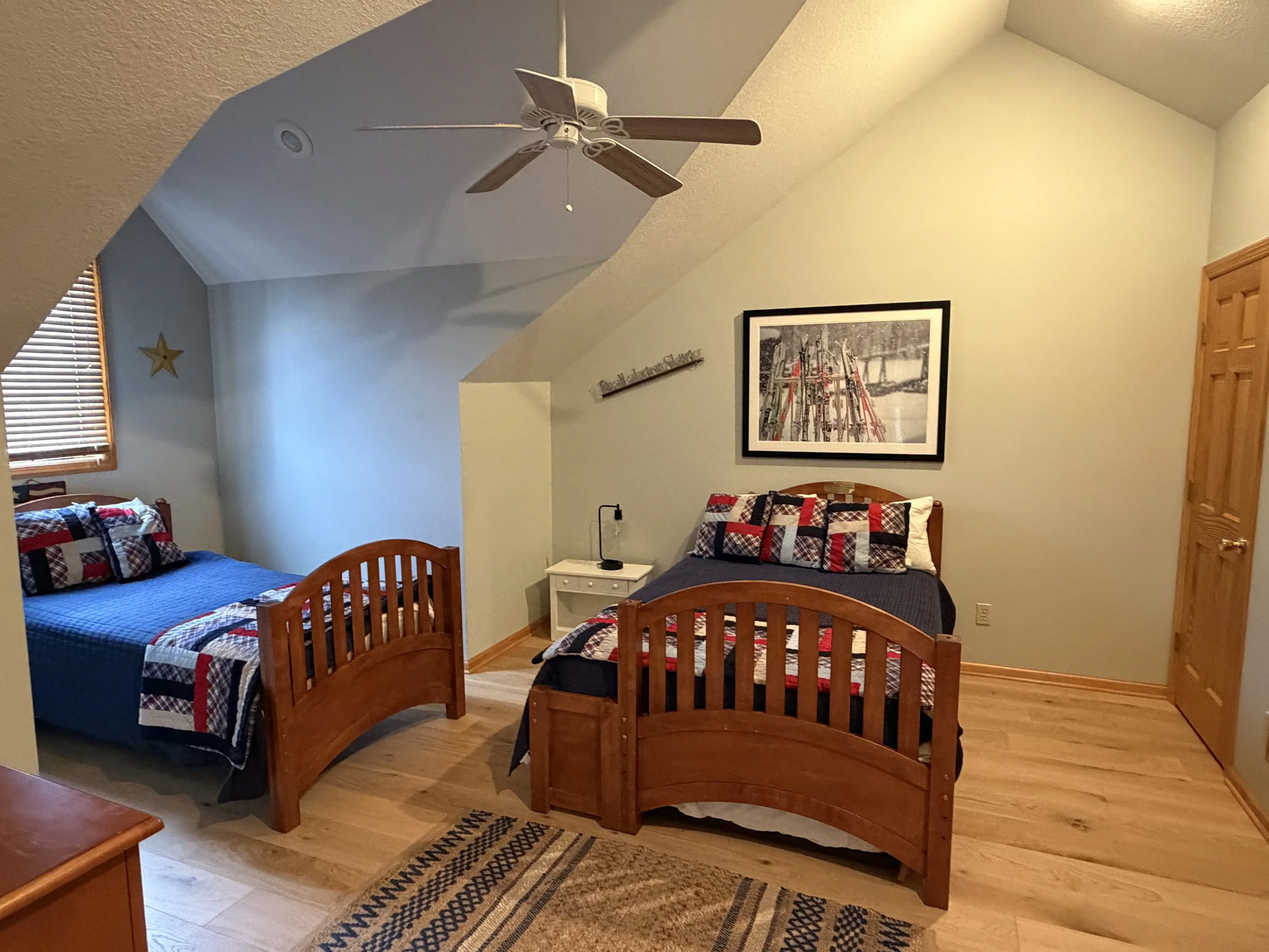 Upstairs twin and full room with twin trundle