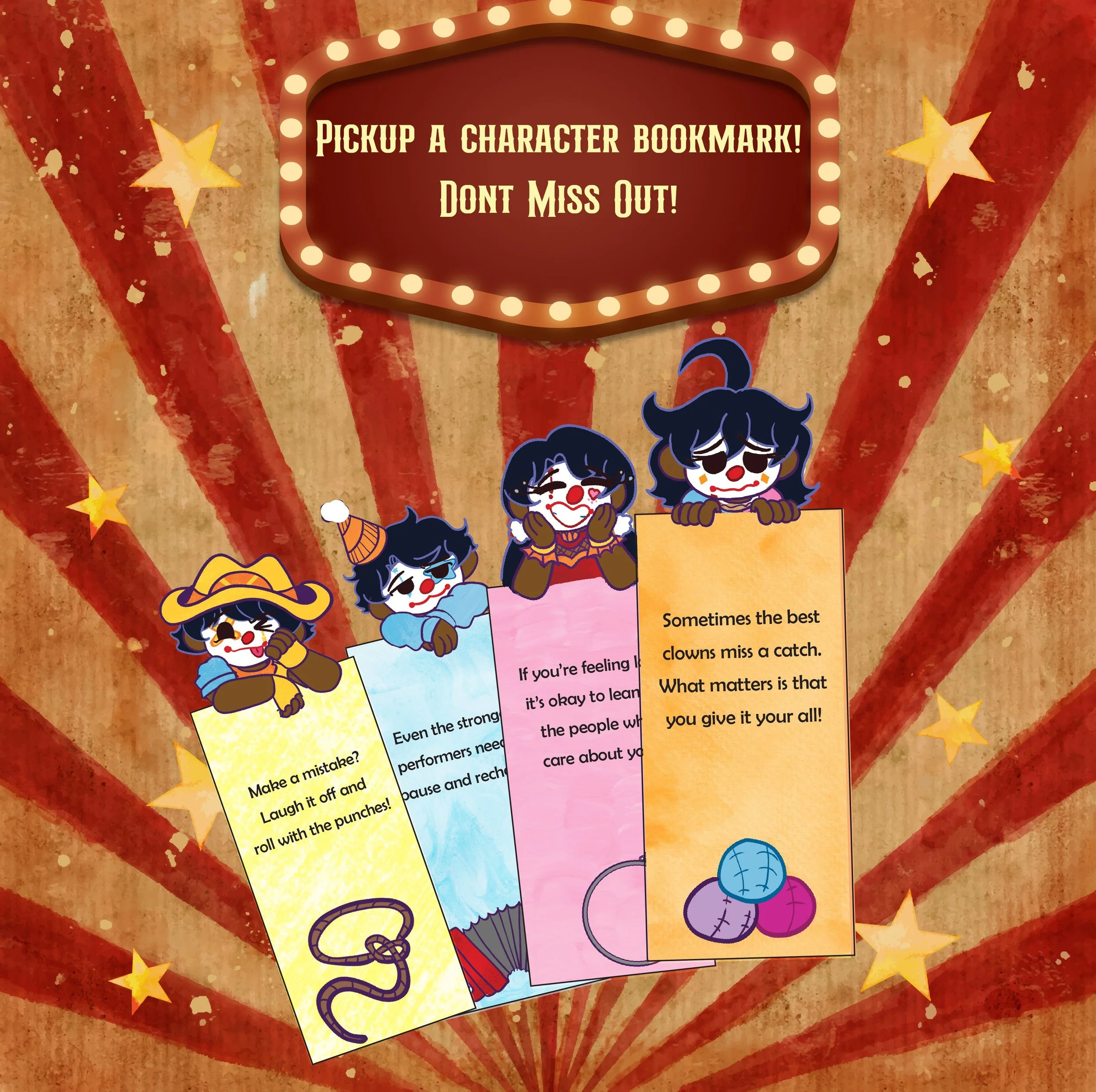 Four Character Bookmarks