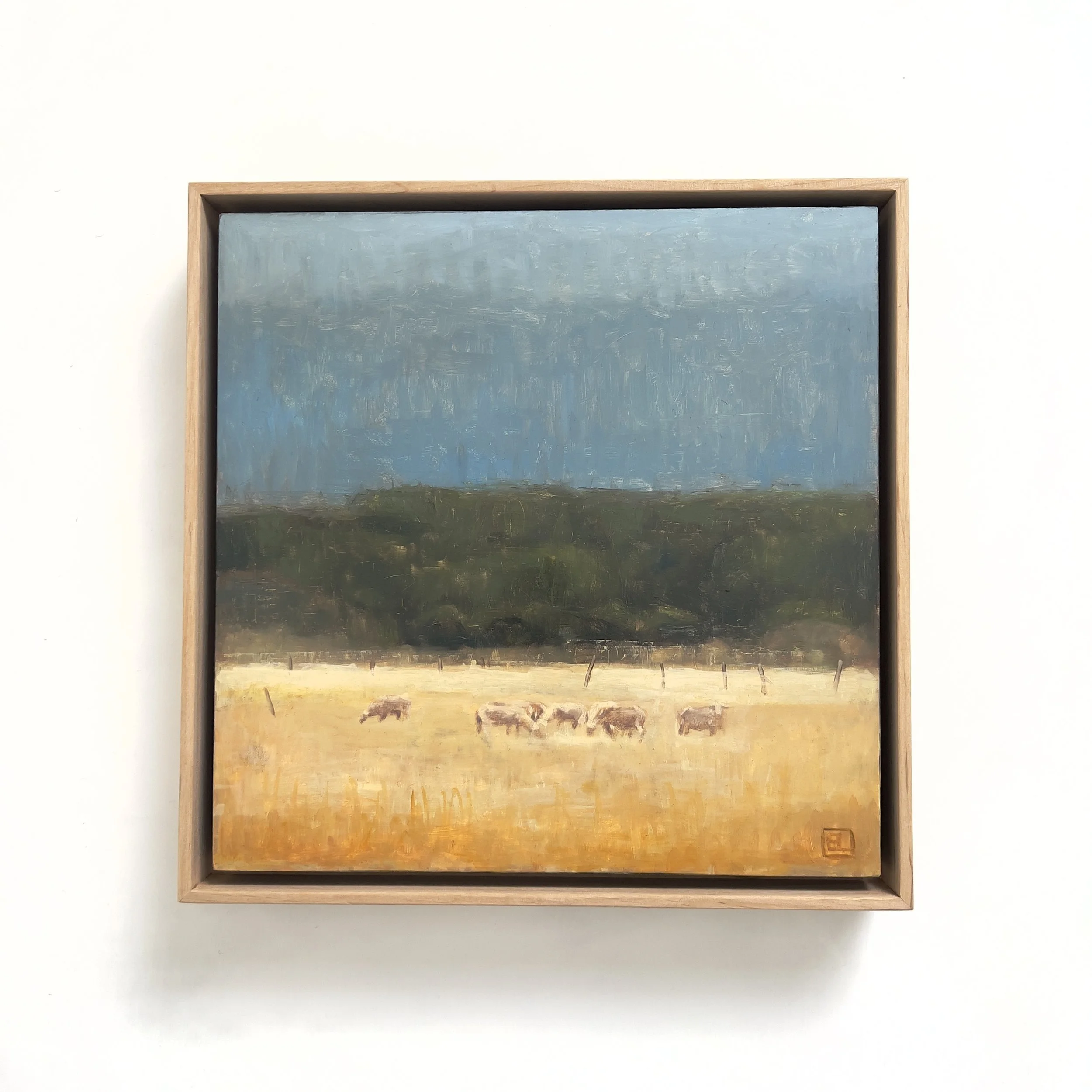 Spring City Sheep, 12"x12" Oil on panel