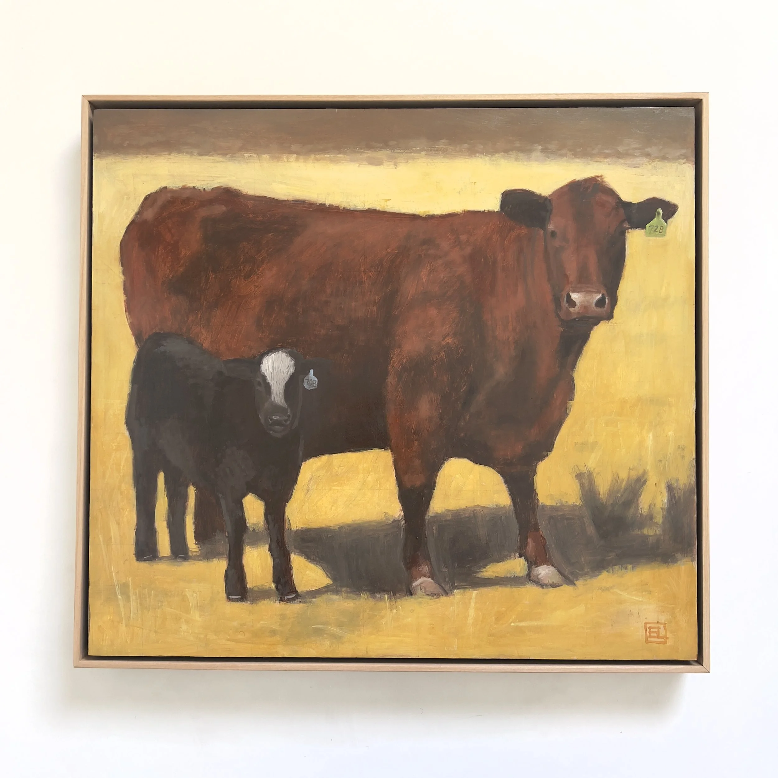 Stare Down, 22"x20" Oil on panel