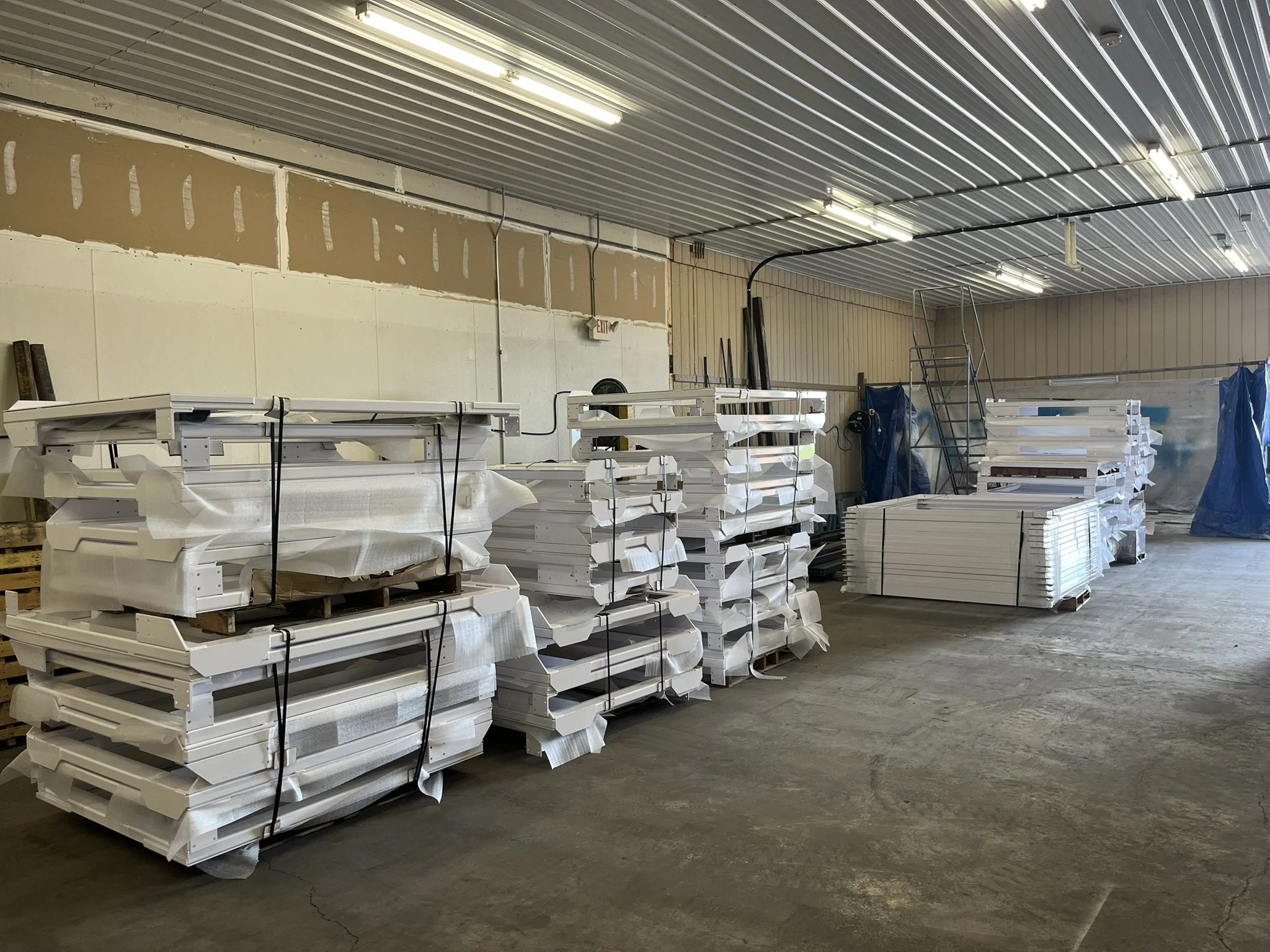Powder Coat Line Side Racking, Automotive Factory