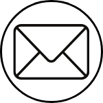 Outline of an envelope or mail icon.