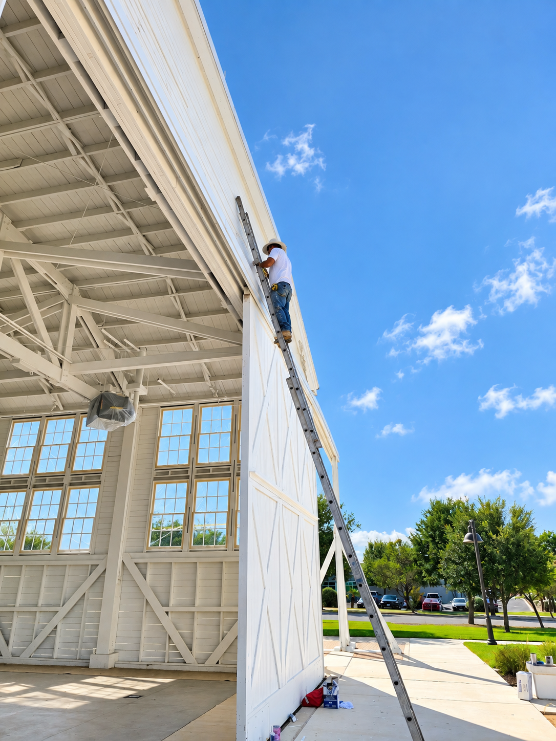 Hanger 9 BelleSA Construction Above Door Work.png