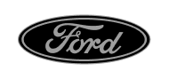 Ford logo in black and white