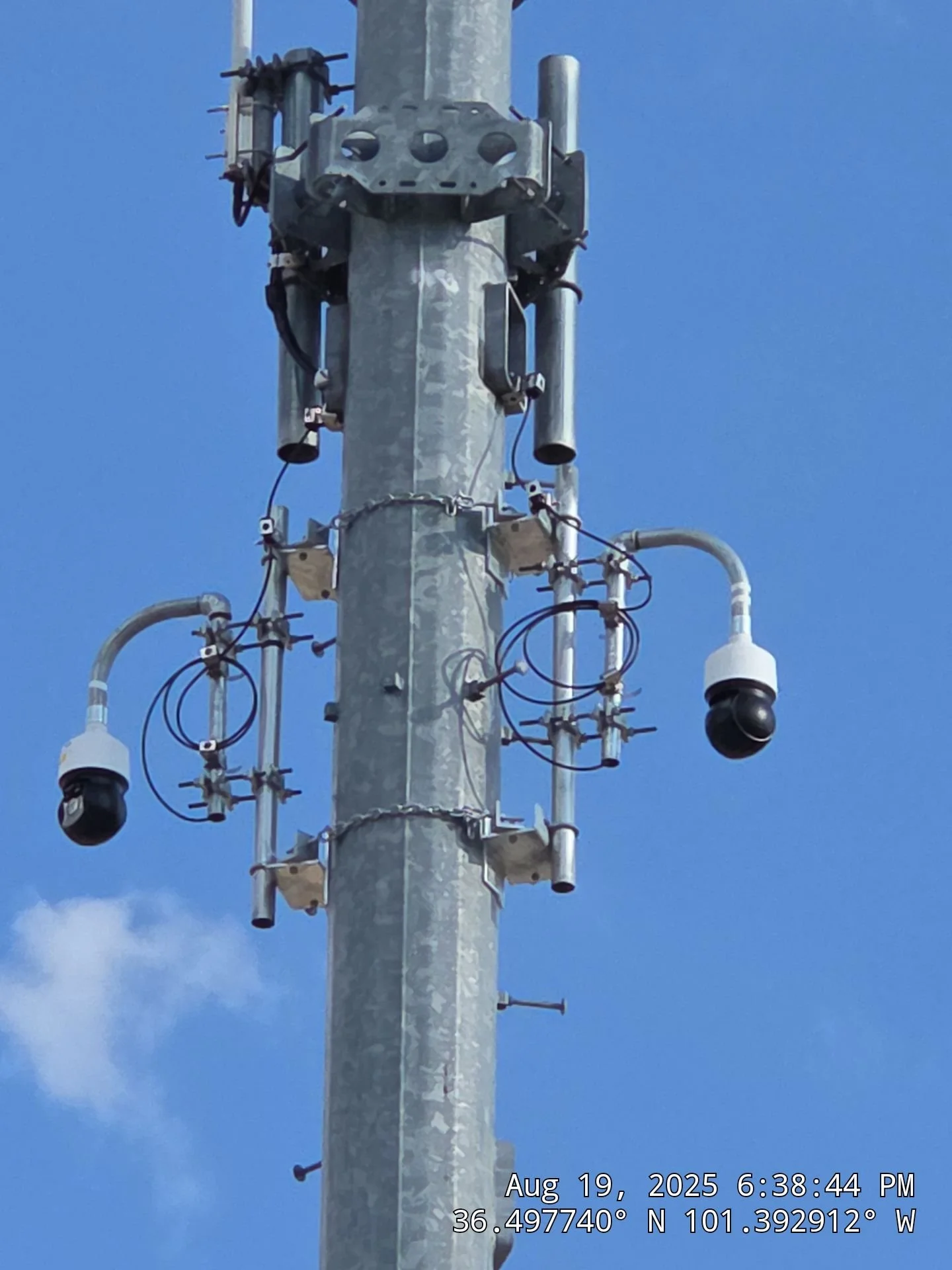 Professional AI camera installation and communications equipment mounting on critical infrastructure towers. Green Country Tower Service provides AI camera deployment, equipment installation, and tower services nationwide.