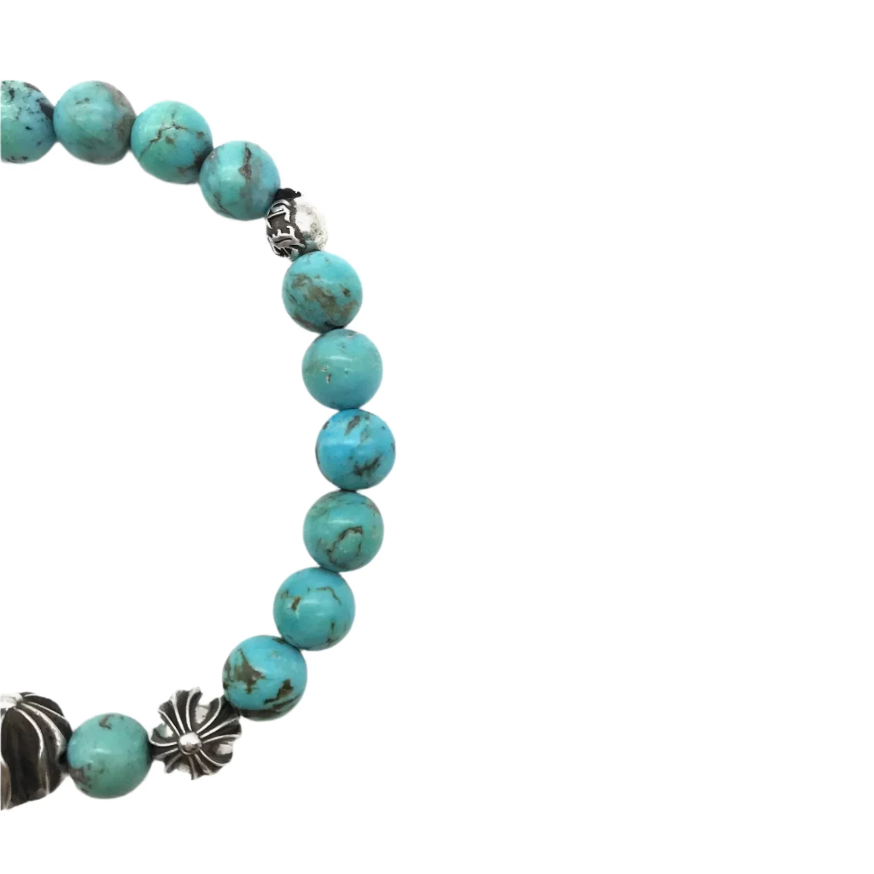 Ali Diamond chrome-hearts-8mm-turquoise-silver-cross-bracelet-864664.webp