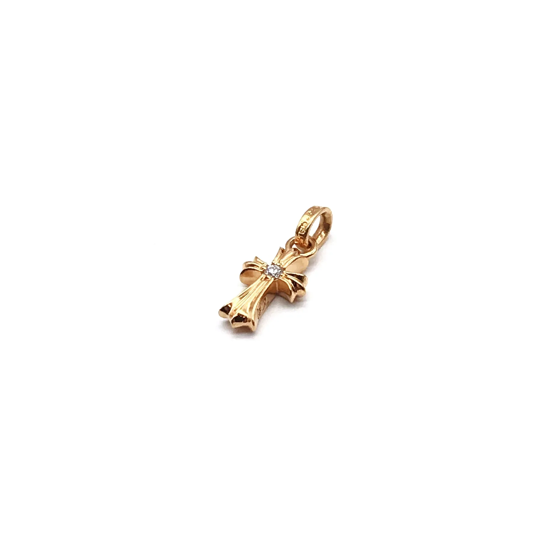 Ali Diamond chrome-hearts-22k-gold-single-diamonds-babyfat-cross-charm-pendant-1719404.webp