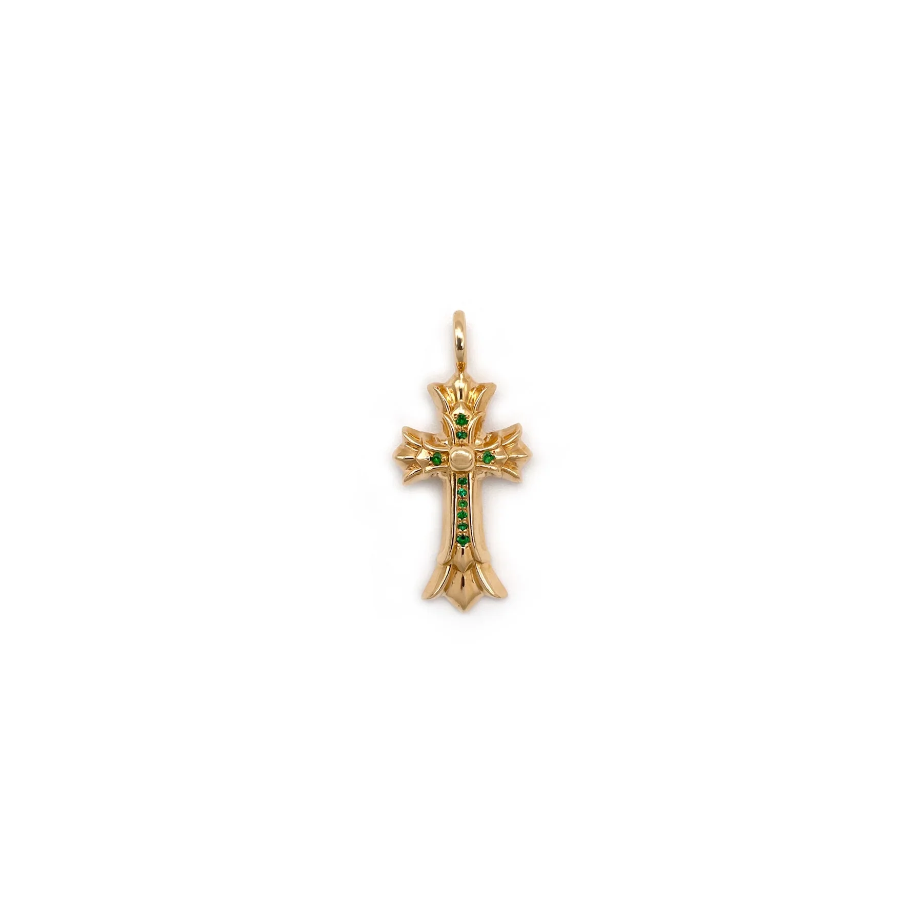 Ali Diamond chrome-hearts-22k-gold-emerald-double-cross-charm-pendant-4660782.webp