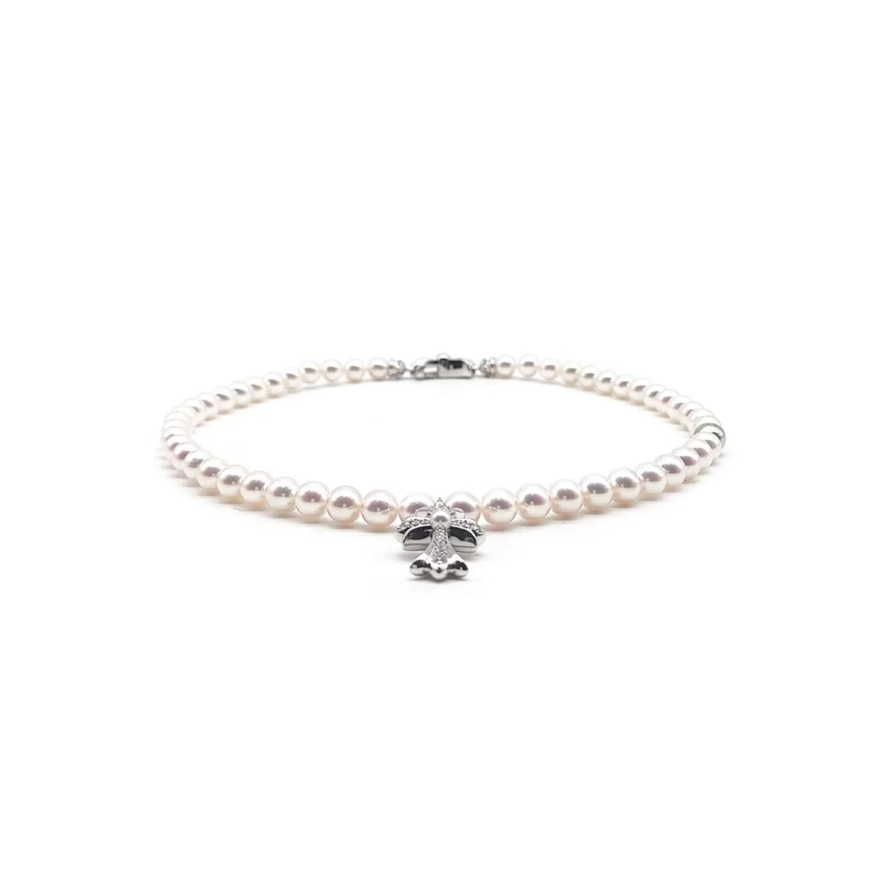 Ali Diamond chrome-hearts-mikimoto-18k-white-gold-cross-akoyo-pearl-necklace-4987517.webp