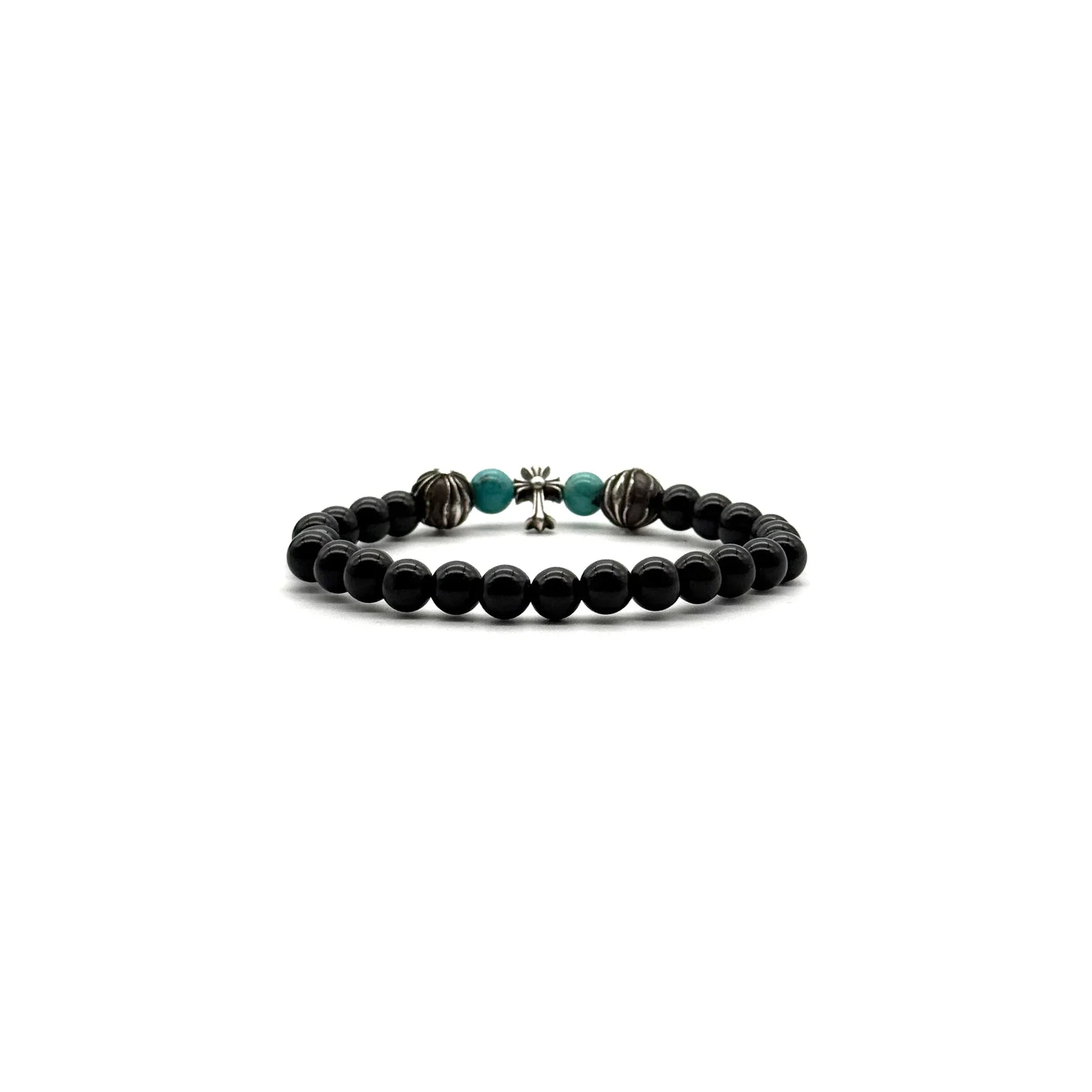 Ali Diamond chrome-hearts-6mm-obsidian-silver-cross-beaded-bracelet-2351273.webp