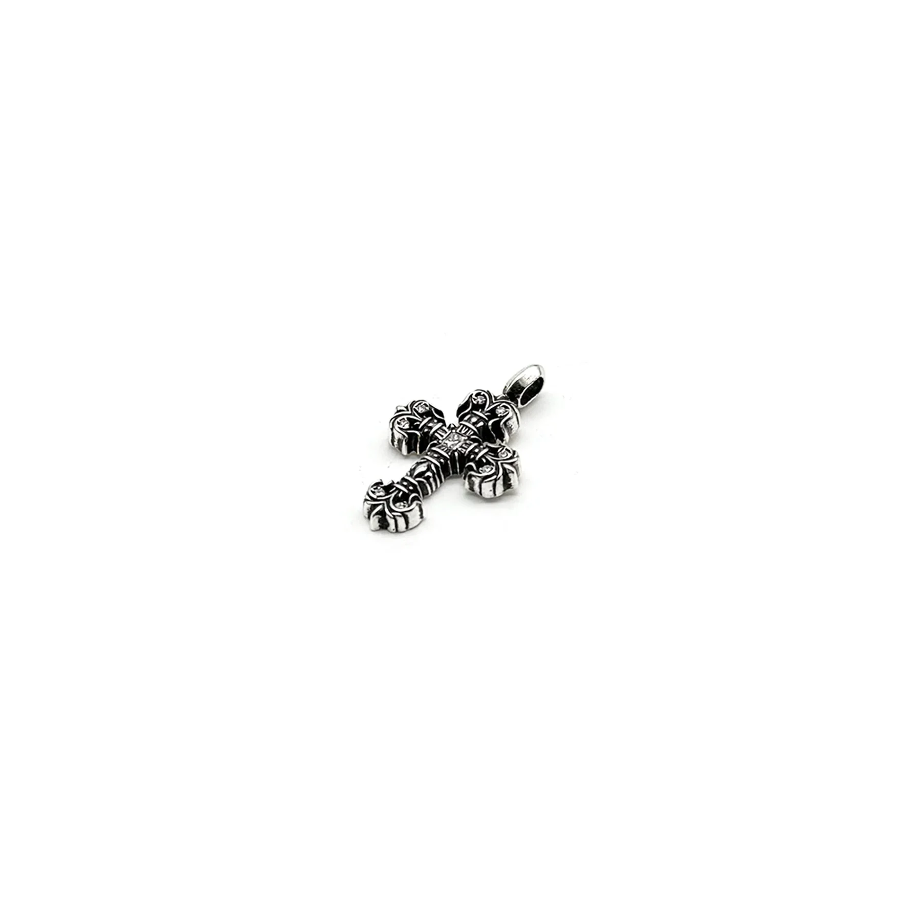 Ali Diamond chrome-hearts-silver-diamonds-filigree-cross-necklace-charm-7647563.webp