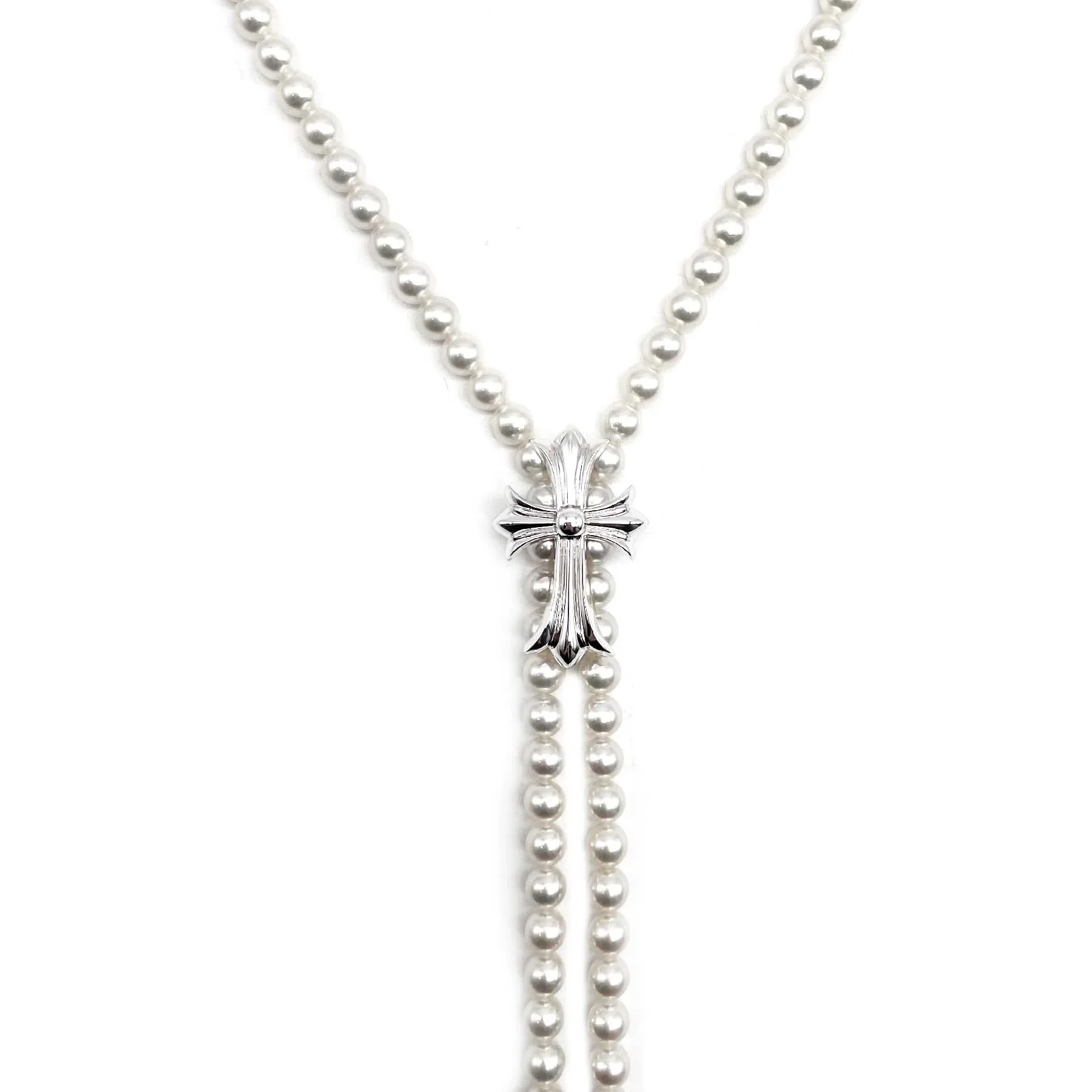 Ali Diamond chrome-hearts-mikimoto-18k-white-gold-cross-bolo-tie-necklace-4054280.webp