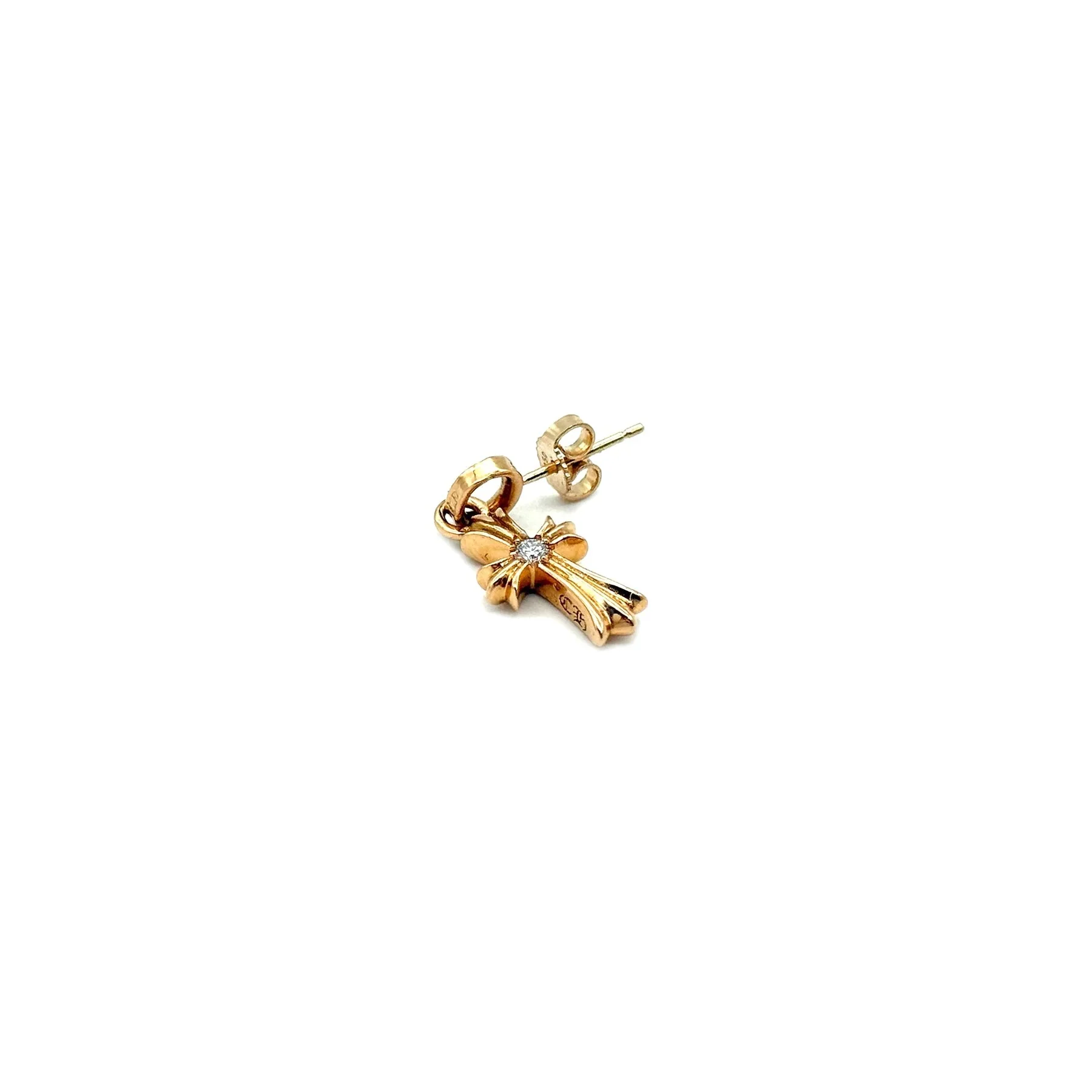 Ali Diamond chrome-hearts-22k-gold-diamond-babyfat-cross-earring-drop-4652889.webp