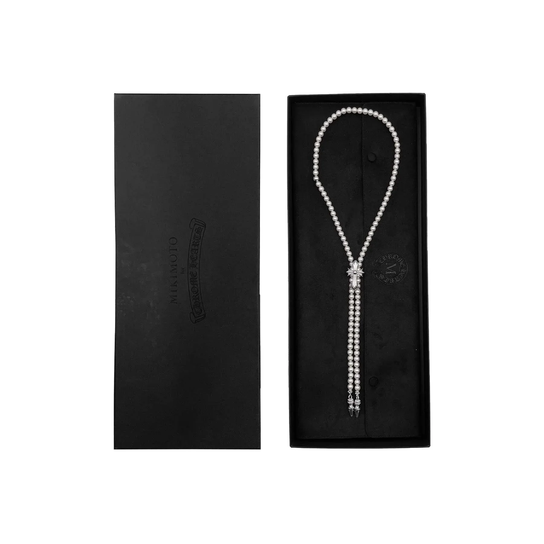 Ali Diamond chrome-hearts-mikimoto-18k-white-gold-cross-bolo-tie-necklace-1311889.webp