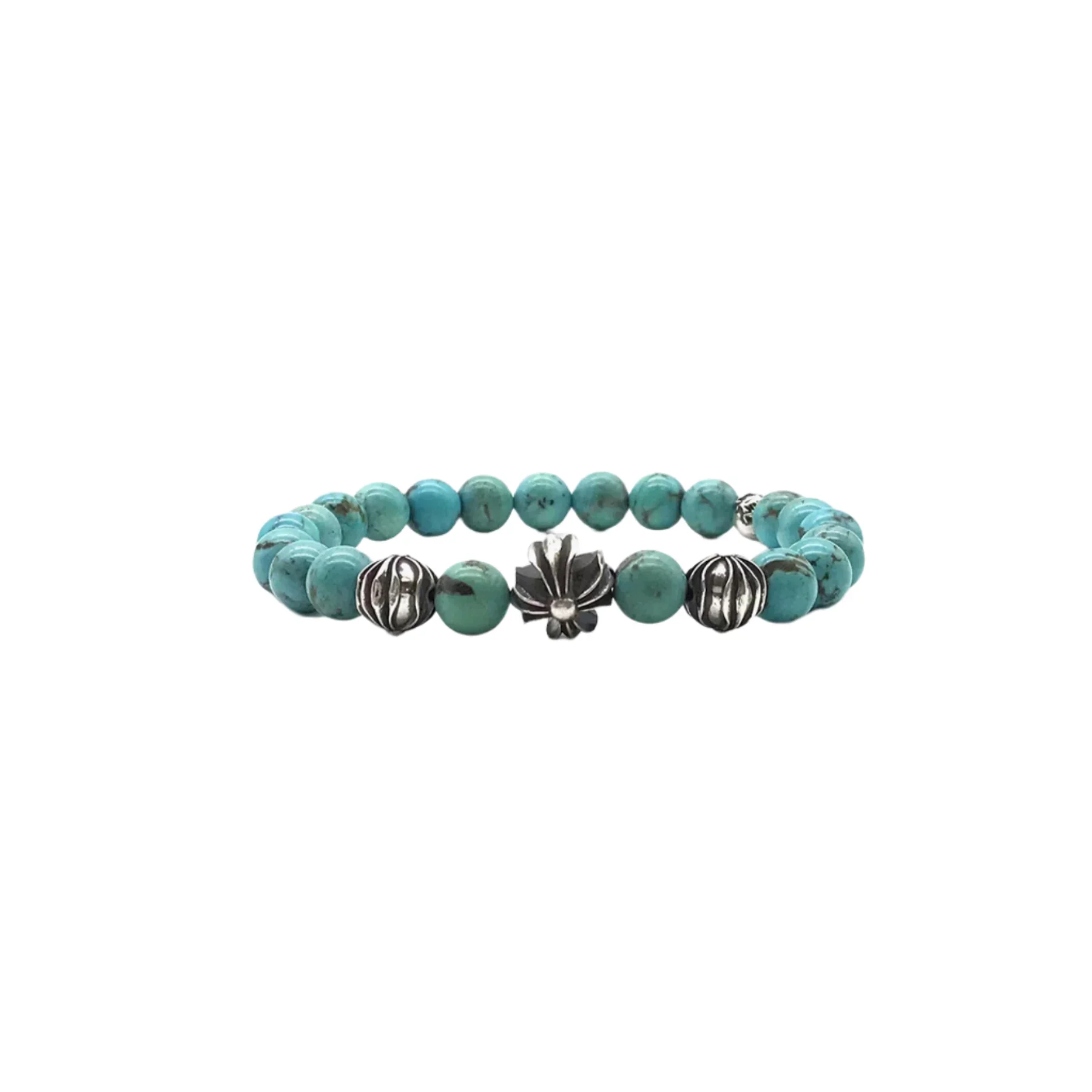 Ali Diamond chrome-hearts-8mm-turquoise-silver-cross-bracelet-715477.webp