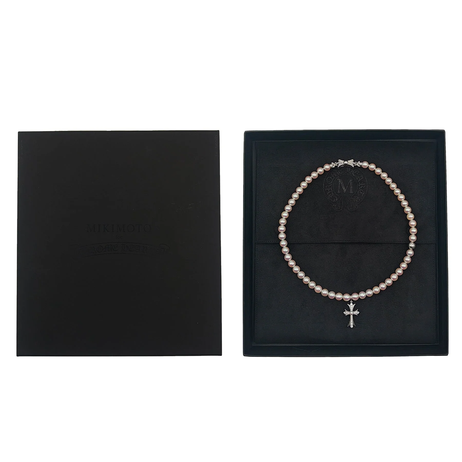 Ali Diamond chrome-hearts-mikimoto-18k-white-gold-cross-akoyo-pearl-necklace-1252911.webp