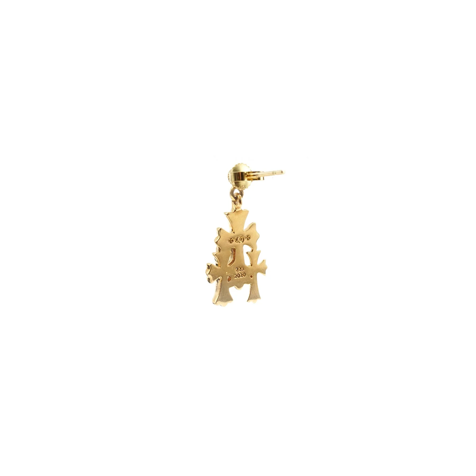 Ali Diamond chrome-hearts-22k-gold-diamonds-triple-cross-earring-drop-8554427.webp