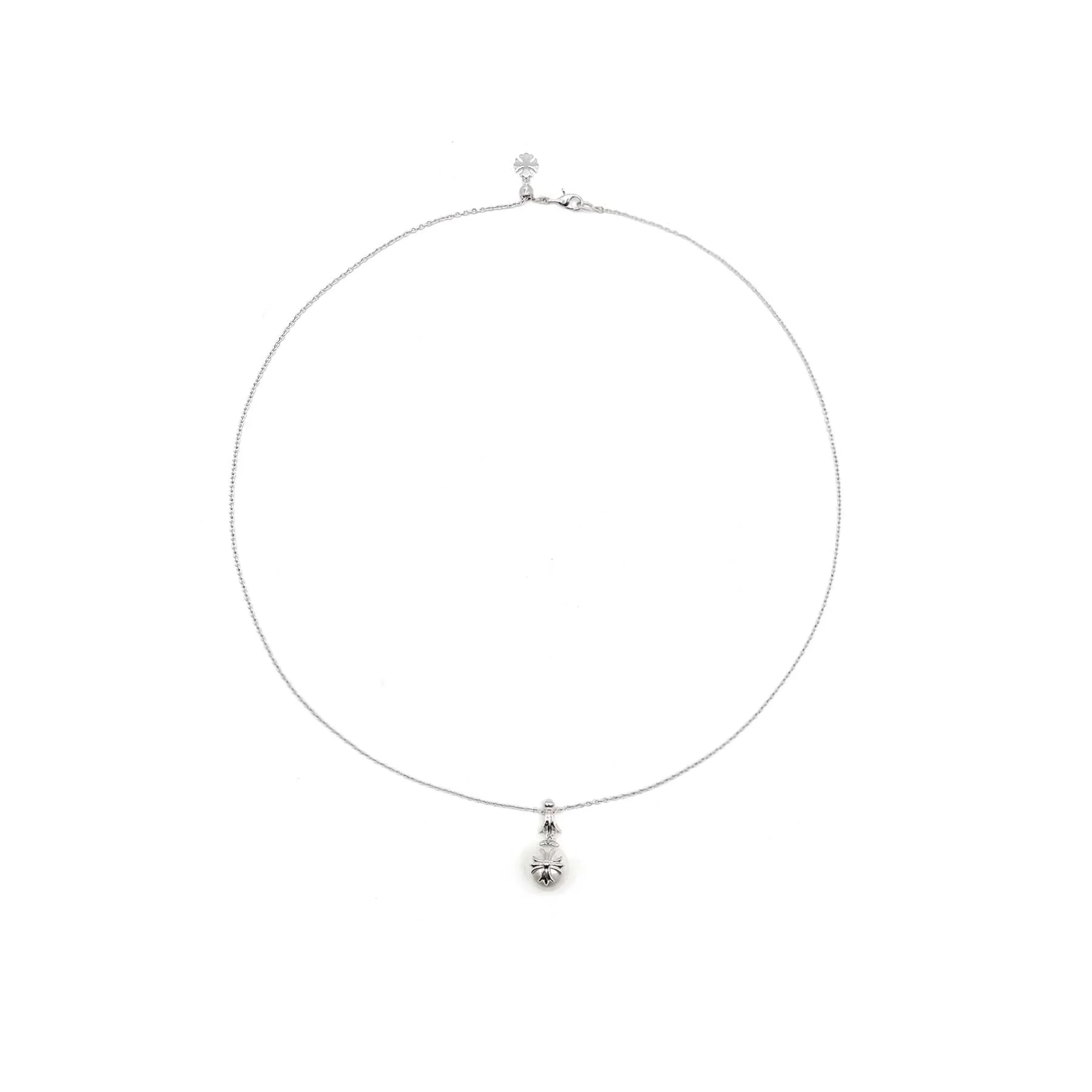 Ali Diamond chrome-hearts-mikimoto-18k-white-gold-cross-pearl-necklace-2764830.webp