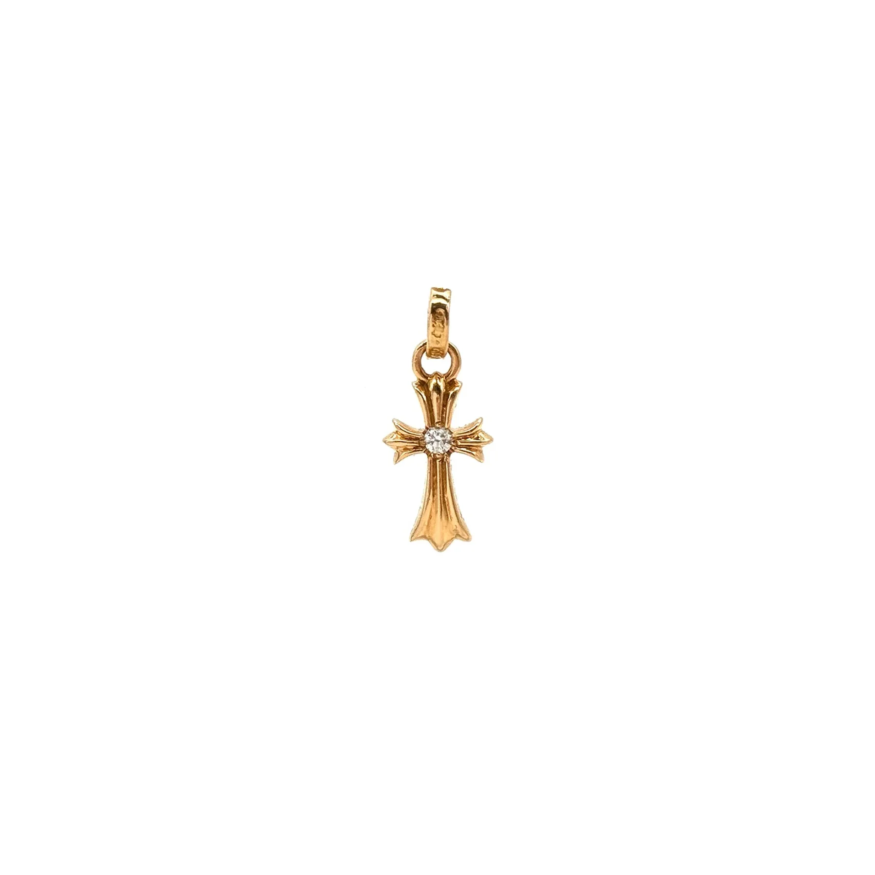 Ali Diamond chrome-hearts-22k-gold-diamond-babyfat-cross-earring-drop-4160434.webp