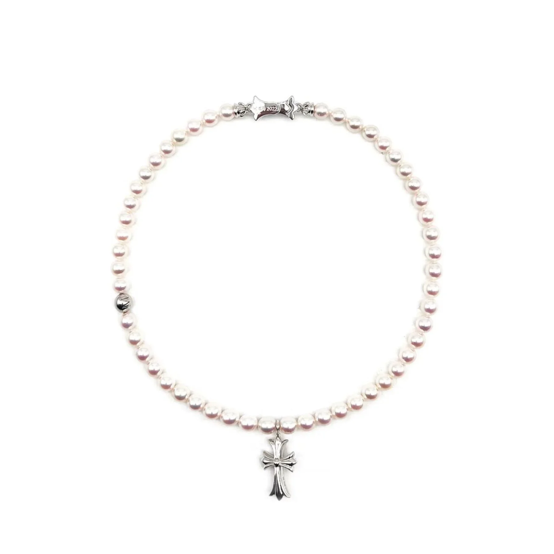 Ali Diamond chrome-hearts-mikimoto-18k-white-gold-cross-akoyo-pearl-necklace-1260204.webp