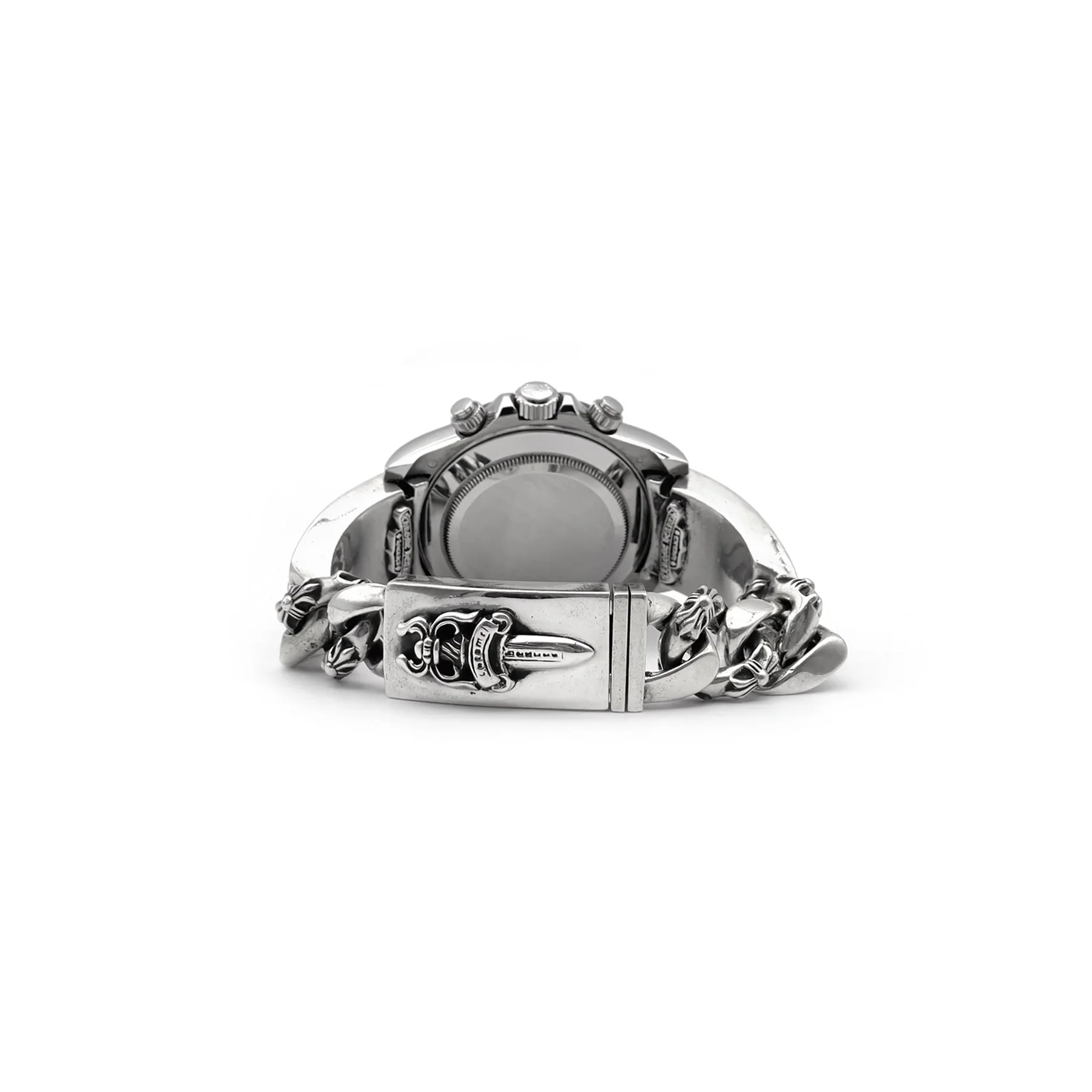 Ali Diamond chrome-hearts-rolex-daytona-dagger-cuban-link-watch-strap-7507648.webp