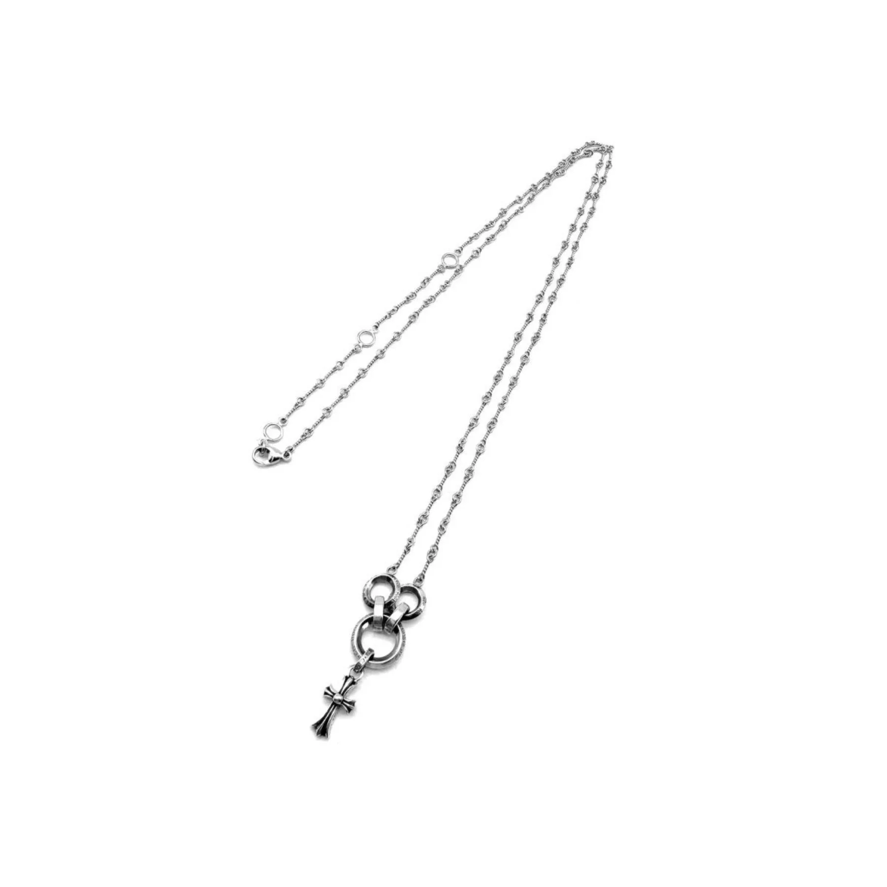 Ali Diamond chrome-hearts-18k-white-gold-twist-waist-chain-with-silver-babyfat-cross-6694724.webp