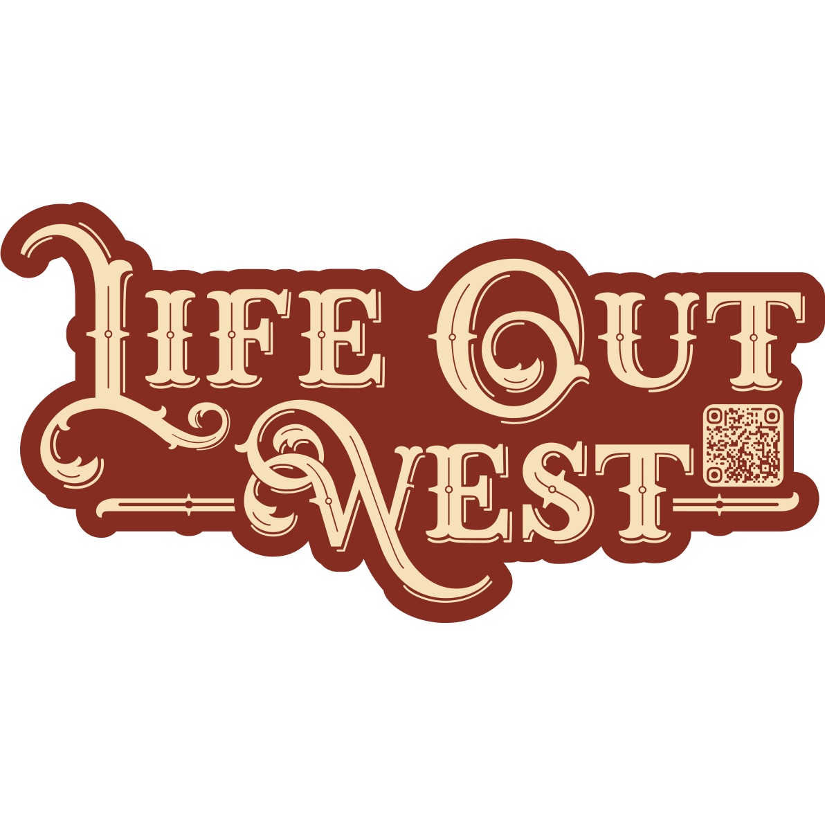Life Out West Logo Sticker
