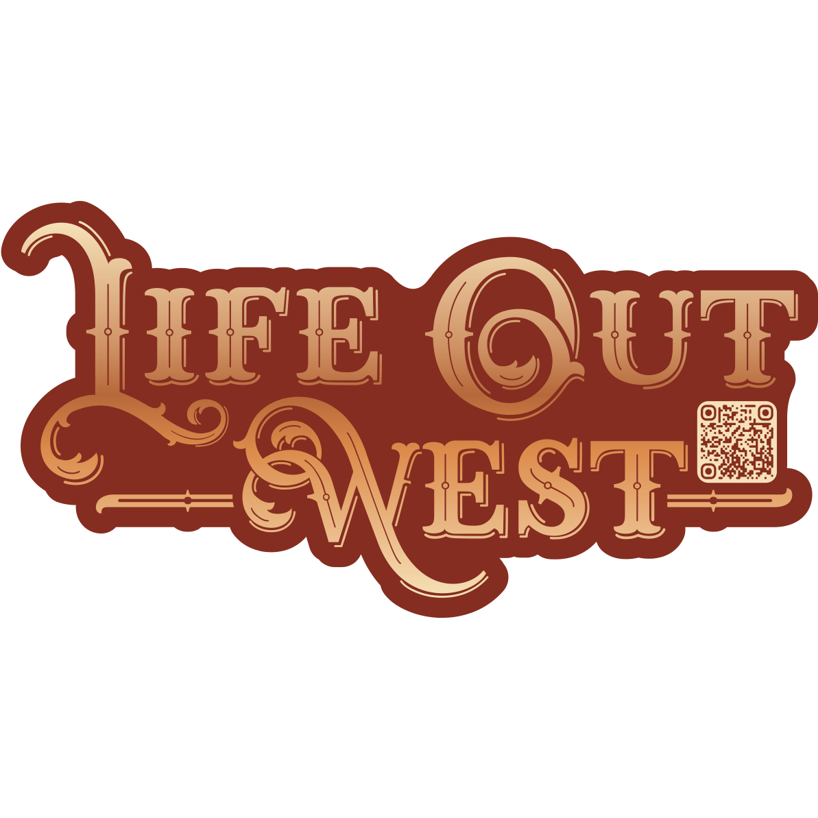 Life Out West Logo (Faded) Sticker