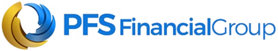 PFS Financial Group logo with blue and gold circular arrow design.
