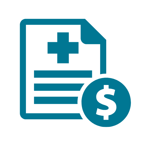 Graphic of medical bill with dollar sign