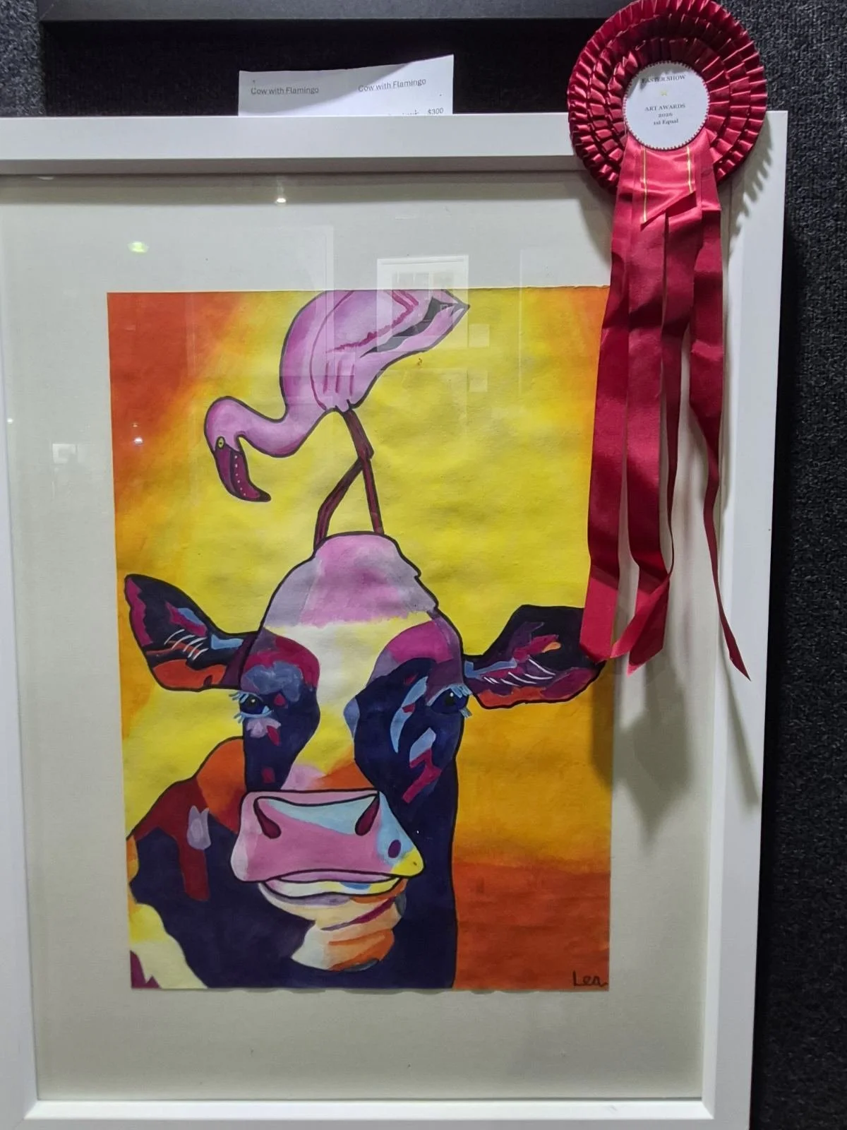 "Cow with Flamingo on Top" Lea Matas-Stankovic