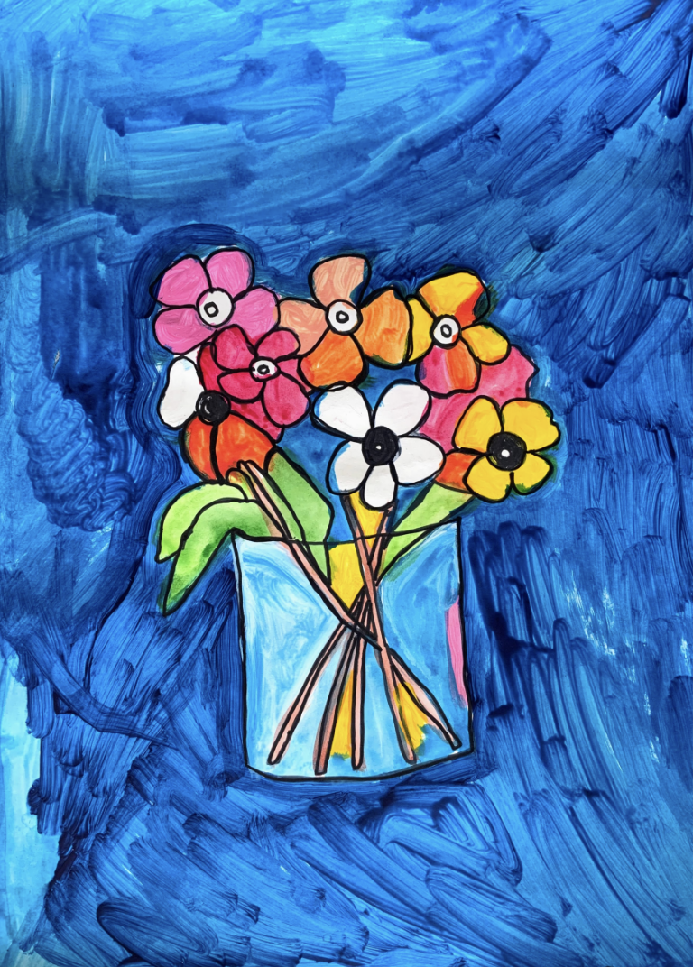 ‘Flowers’
Acrylic on paper
59.4cm x 42cm