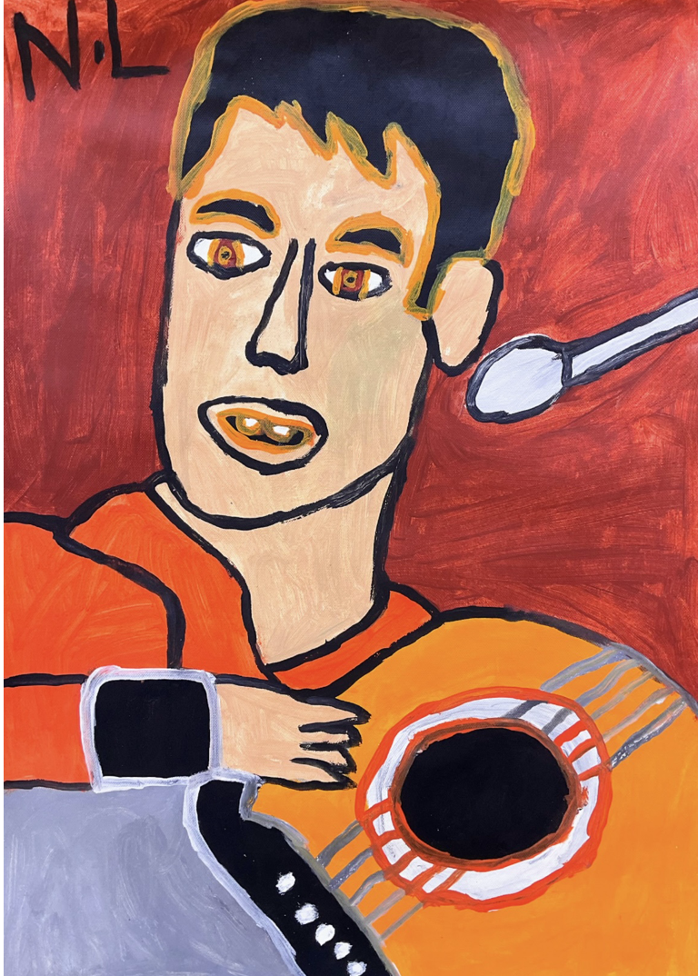 ‘Elvis’
Acrylic paint on paper
42cm x 59.4cm