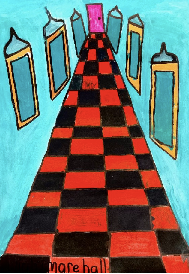 ‘Mare Hall’
Acrylic paint on paper
59.4cm x 42cm