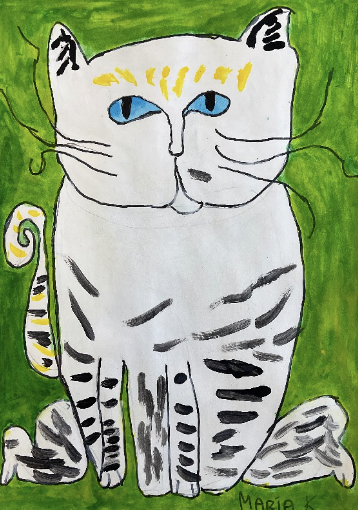 ‘Cat’
Acrylic and pen on paper
42cm x 29.7cm
