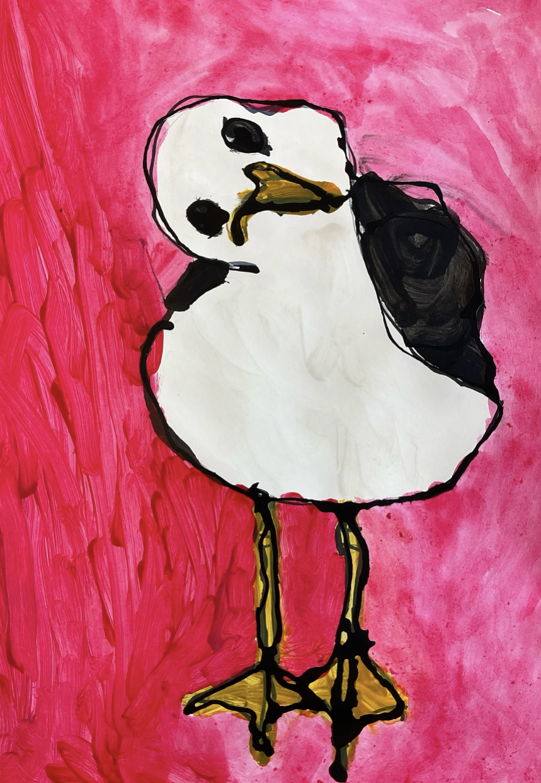 ‘Any Chips?’
Acrylic paint on paper
59.4cm x 42cm