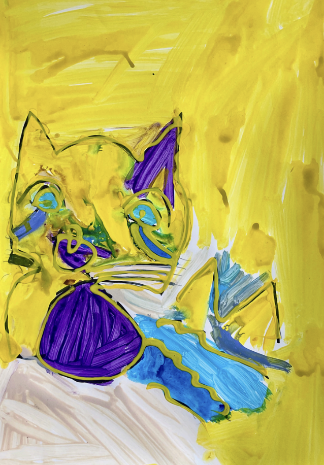‘Cat’
Paint on paper
59.4cm x 42cm