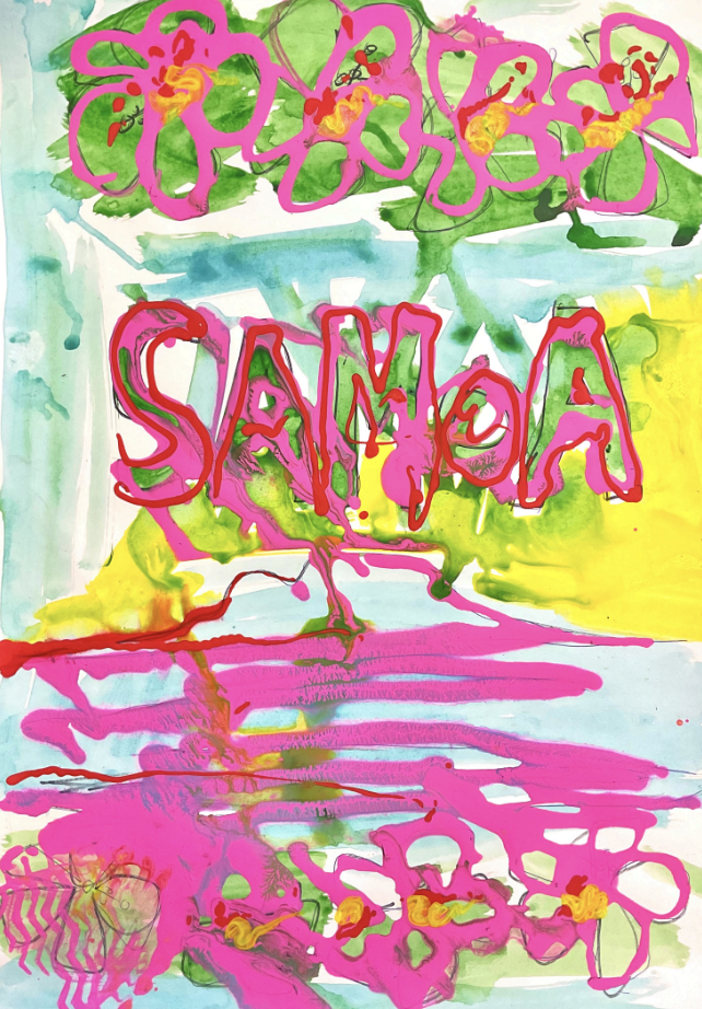 ‘Samoa’
Paint on paper
59.4cm x 42cm