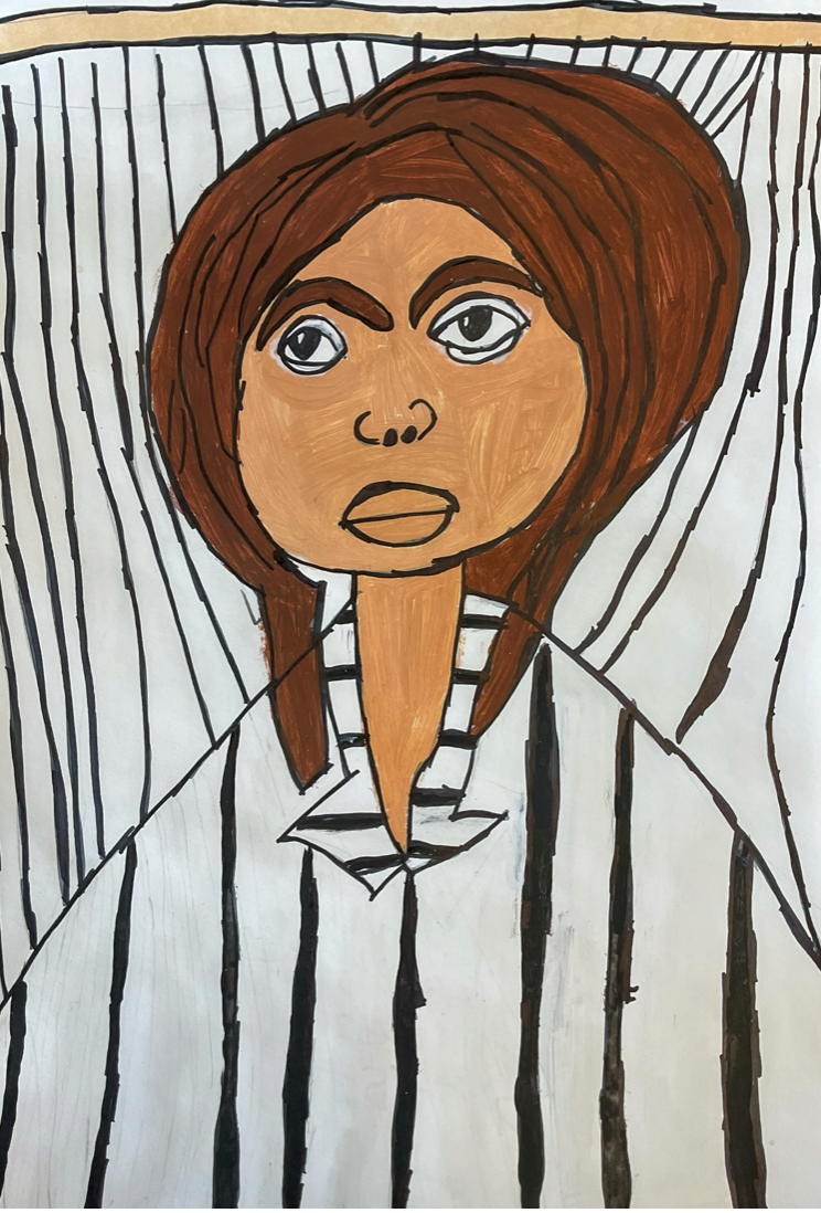 ‘Silk Pyjamas’
Acrylic paint and pen on paper
59.4cm x 42cm
