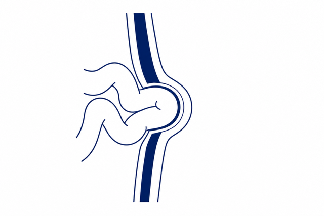 Illustration of a hernia.