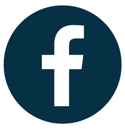 Facebook logo with a dark background.