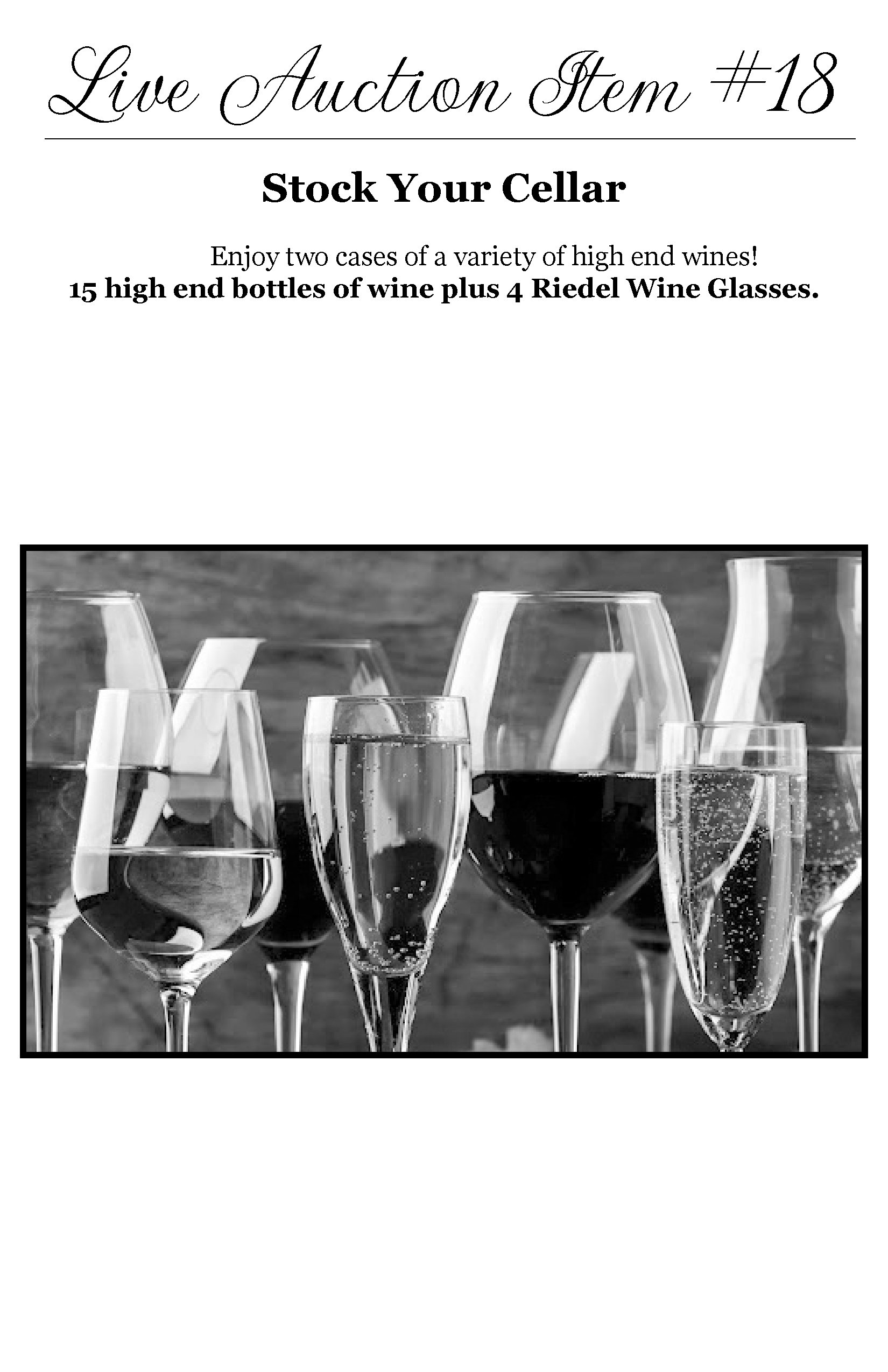 A collection of various glasses, including champagne flutes and wine glasses, filled with sparkling wine or champagne, arranged outdoors on a table.